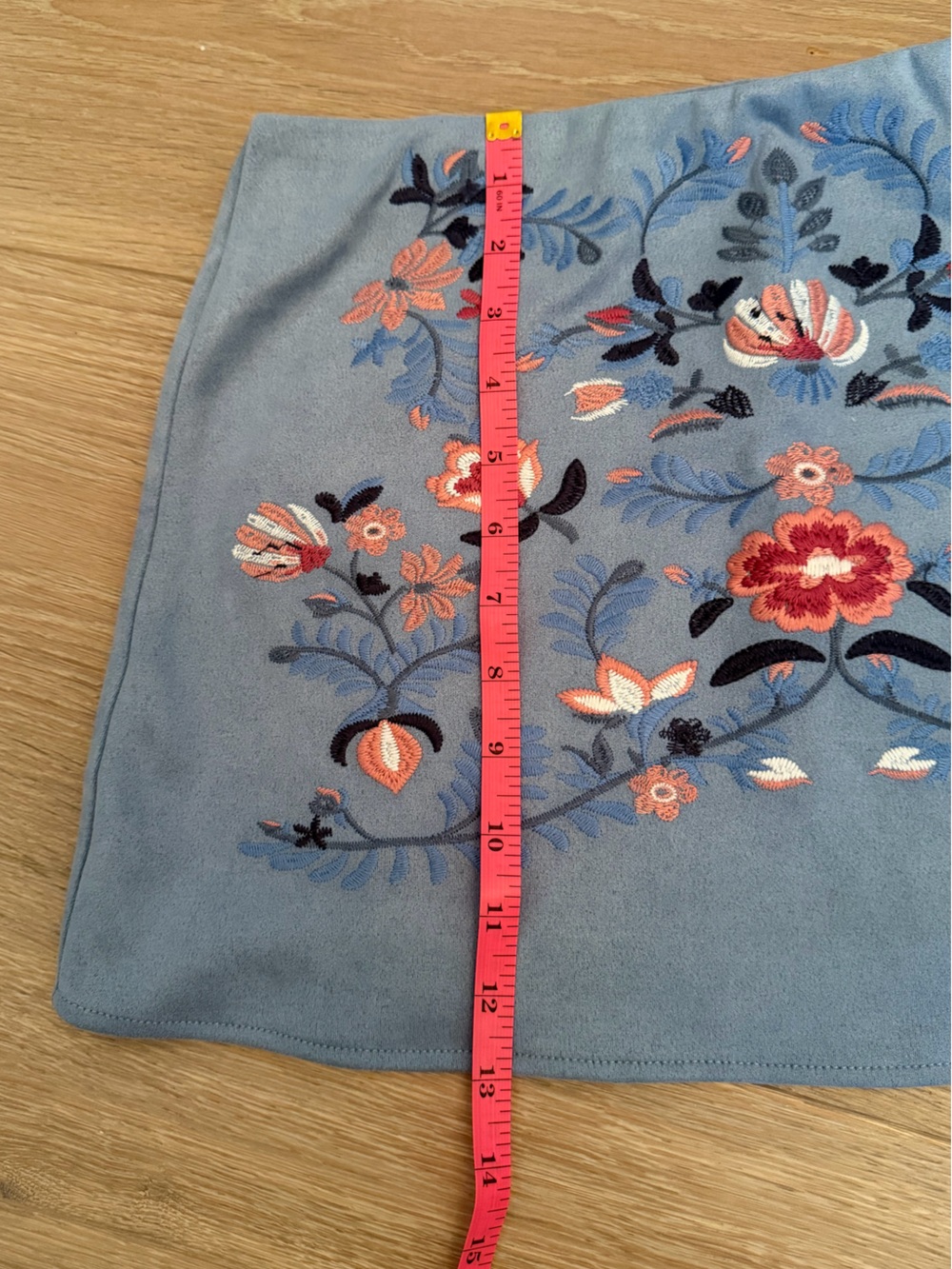 Altar’d state Light Blue Floral Embroidered Mini Skirt - Picture 6 of 7